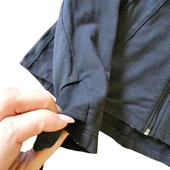 Athleta Women's Black Zip up Workout Top Jacket hooded size XS - Picture 4 of 10